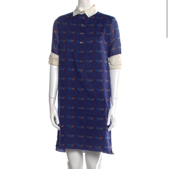 MARC JACOBS vintage collared pattern mini dress - Picture 1 of 5